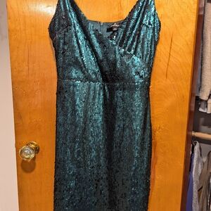 Lulus Sequin Green Mini Dress